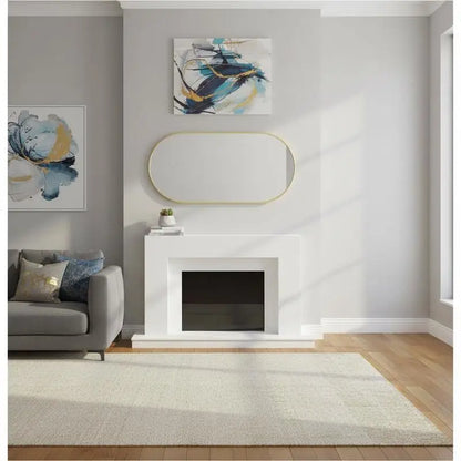 Oval Wall Mirror 80x35cm | Slim Gold, Black or Silver Framed Oval Mirror
