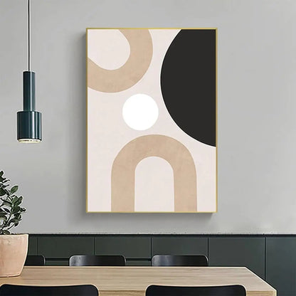 Boho Abstract Canvas Triptych 60x90cm | Set of Three Framed Wall Art Panels
