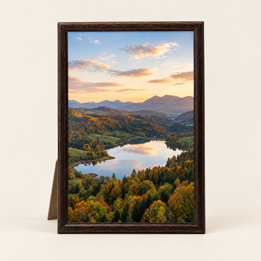 A4 dark bronze wooden picture frame 21x30cm
